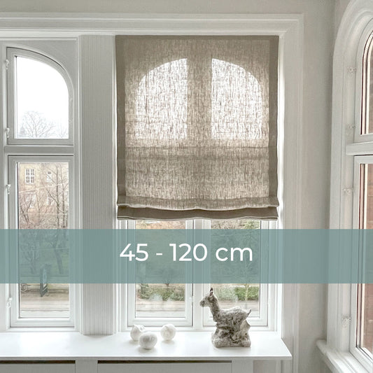 Raffrollo - Natural Linen - Kettenzug - 45-120 cm breit