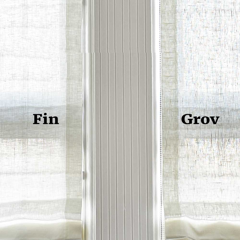 Vouwgordijn - Wit linnen - Koord - 20-120 cm breed